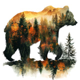 mrpwnle Diamond Art Kits for Adults,DIY Forest Bear Diamond Painting Kits, 5D Forest Bear Diamond Art Kit for Adults Beginners, Round Full Drill Diamonds Painting Gem Art Crafts 15.7x15.7in mrpwnle