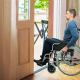 Vinyl-Door-Threshold-Ramp Door-Transition-Strip 36 inch, Threshold 1/2'' ~ 3/5'', Thresholds Ramps for Doorways, Wheelchair Ramp Edge-Reducer Threshold-Transition-Strip for Home/Door/Floor (Grey) EaseInstall