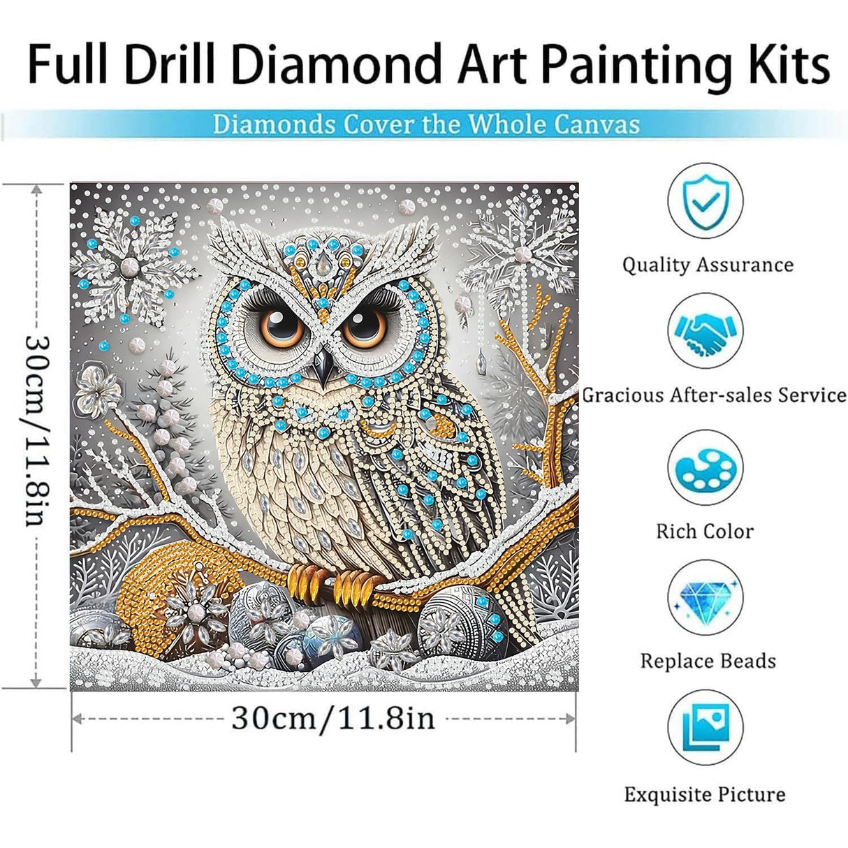 6 Pack Sea Turtle Octopus Owl Animal Special Shape Diamond Art Kits for Adults, 5D Diamond Painting Kits for Beginner, DIY Diamond Crystal Rhinestones Painting Kits for Home Wall Decor Gift 12X12 inch Fairyland JinWenn