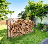 DOEWORKS Firewood Rack 8 FT 1/2 Cord Firewood Storage Rack Heavy Duty Steel Outdoor Log Rack DOEWORKS