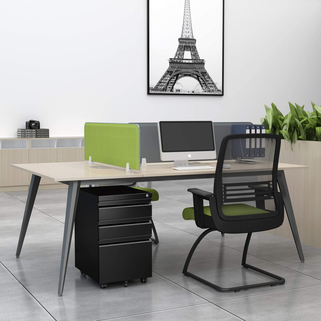 STANI 3 Drawer Mobile File Cabinet with Lock Under Desk Metal Filing Cabinet Locking Office Mobile Cabinet with Wheels Under Desk Office Drawers Rolling Mobile File Cabinet Assembly Required Black STANI