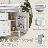 Merax 36 Inch Bathroom Vanity with Sink Combo, Solid Wood Frame Bathroom Vanities with 2 Drawers & Soft Closing Doors & Tip-Out Drawer, Modern Bathroom Sink Cabinet with Undermount Sink Merax