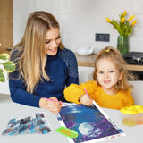 QINRUBB DIY Bright Moon Diamond Painting Kits, Full Drill Moonlight Diamond Art Painting Kits for Adults Beginners, DIY 5D Painting by Numbers Tree Diamond Art Kits for Home Decor 12x16inch QINRUBB