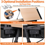 ZENY Adjustable Drafting Table with Stool, Tilting Drawing Desk Artist Table with Storage Drawers, Art Craft Workstation for Home Office Reading, Writing, Crafting (Brown-with Outlet) ZENY
