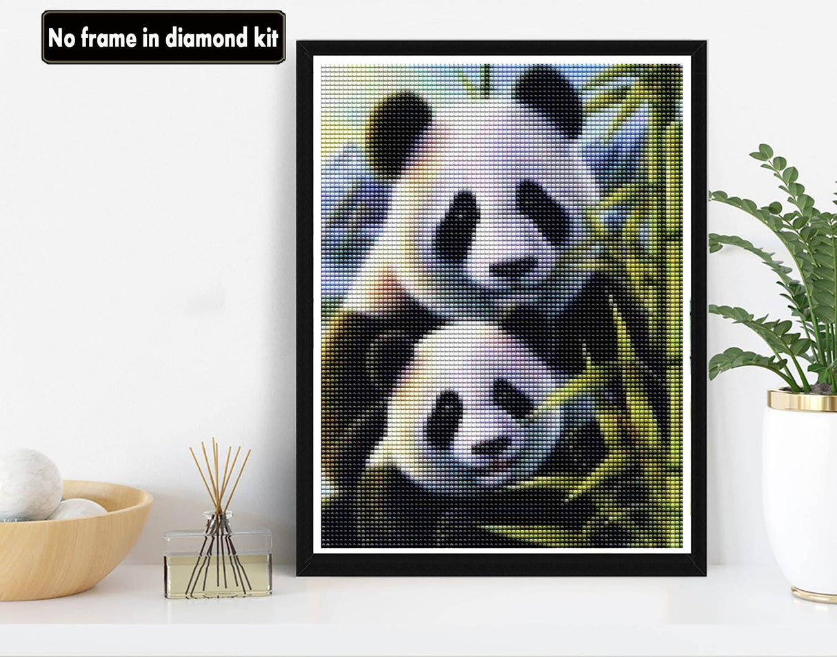 VAIIEYO 5D Diamond Art Kits for Adults Panda, Diamond Painting Animal, Paint by Numbers Full Drill Round Rhinestone Craft Canvas for Home Wall Decor Gift 12x16 inch-8 VAIIEYO