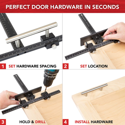 True Position Tools The Original Cabinet Hardware Jig - Made in USA - Most Accurate Tool for Knobs and Pulls - Hand Calibrated - WoodArtSupply