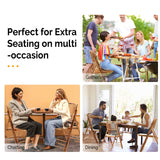 VINGLI Bamboo Folding Chair Set of 2, Foldable Dining Chair for Outdoor & Indoor, Patio, Porch, Wedding, Party, Event VINGLI