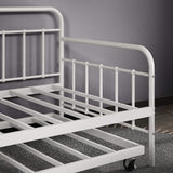 ZINUS Florence Twin Daybed and Trundle Frame Set, Premium Steel Slat Support, Daybed and Roll Out Trundle Accommodate, Twin Size Mattresses Sold Separately Zinus