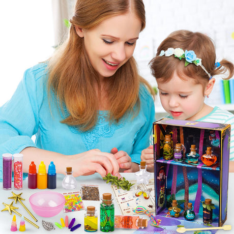 JEEKALO Fariy Magic Glow Potion Set Kits for Kids, Magic Kids Mix Potion DIY Making kit 22 Bottles, Creative Toy Art Craft Set Christmas Birthday Present for Girls Boys Age 6 7 8 9 10 11 12 JEEKALO