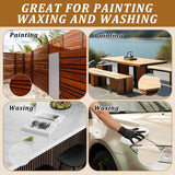 20 Pcs Wood Stain Applicator Pads, Wood Lint and Snag Free Applicator Pads Reusable Fiber Staining Pad Square Thick Rags Cloth for Wood Stain and Oil Based Finishes, White FMOACEN