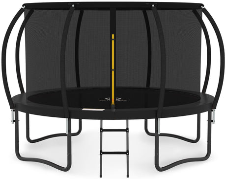JUMPZYLLA Trampoline Outdoor 8FT 10FT 12FT 14FT 15FT 16FT with Enclosure and Ladder, ASTM Approved Recreational Trampolines for Kids and Adults, Anti-Rust Coated Frame JUMPZYLLA