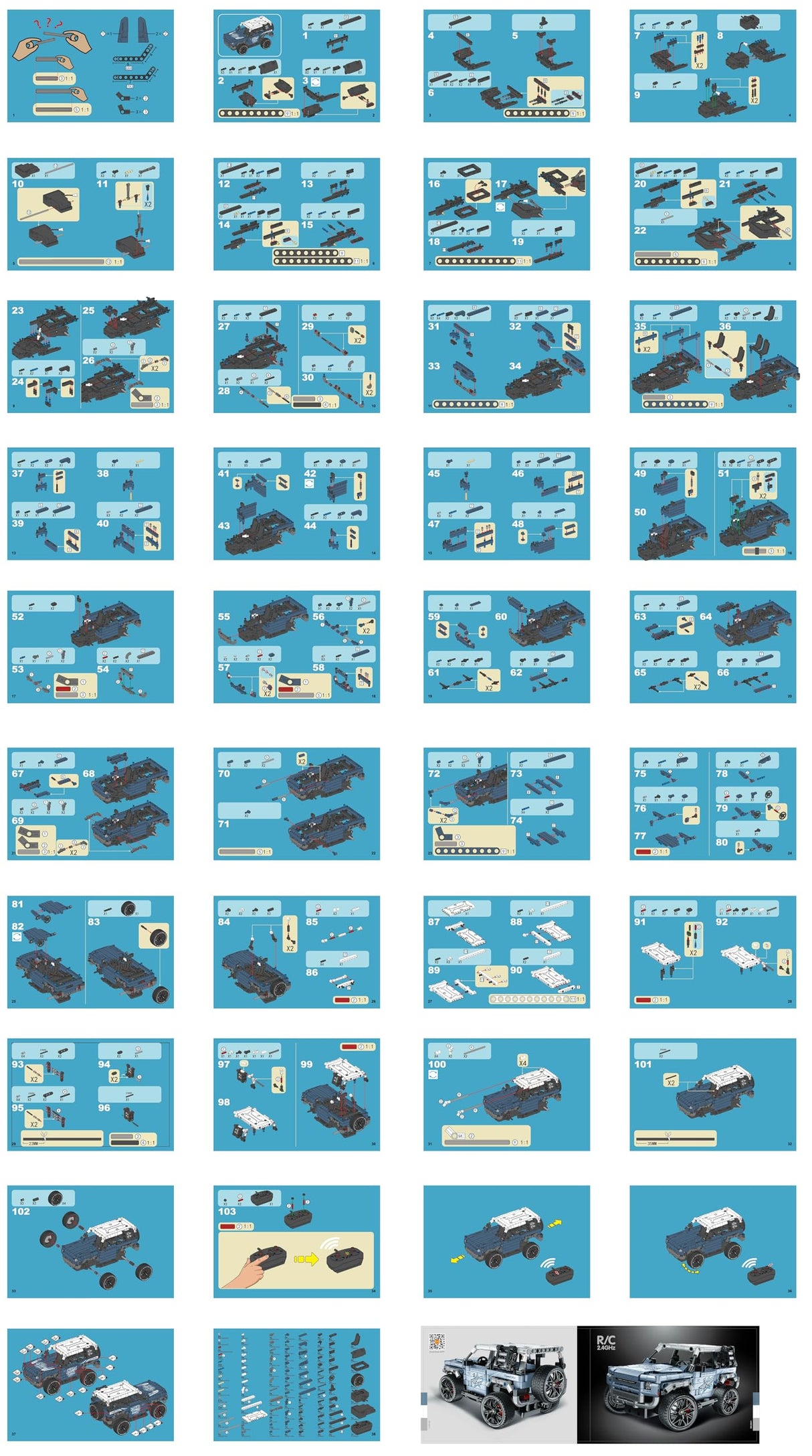 Dakott STEM Car Toy Building Toy Gift for Age 6+, APP Programming Remote Control 2in1 Off-Roader Building Block Take Apart Toy, 503 Pcs DIY Building Kit, Learning Engineering Construction R/C Toys DAKOTT