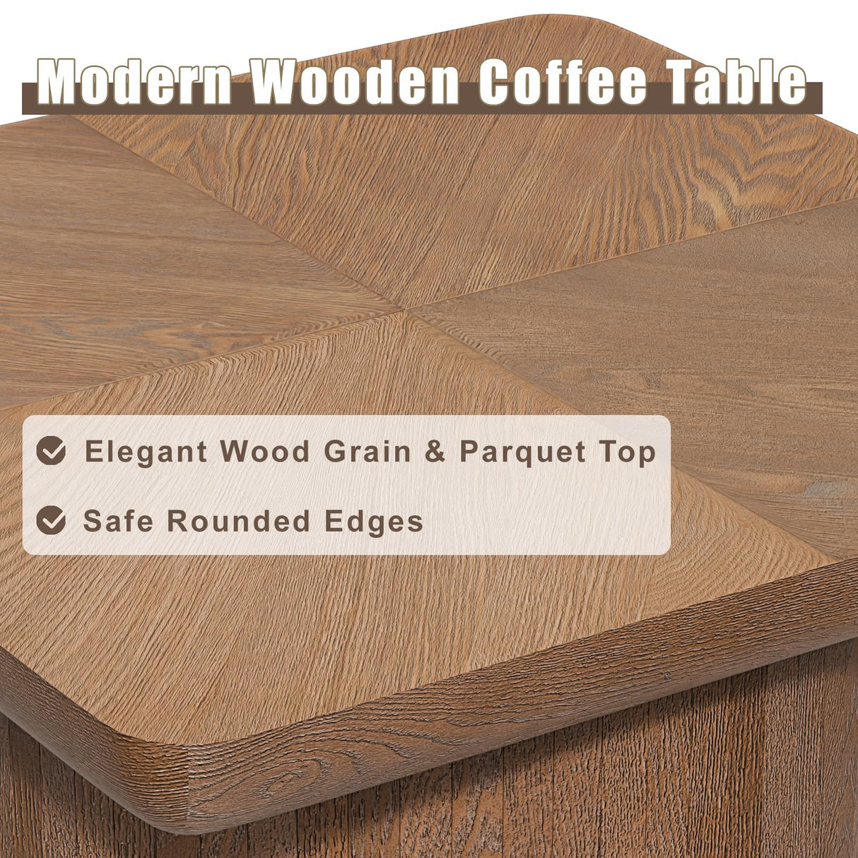 34.6" Square Coffee Table with Cylindrical Leg, Modern Wooden Coffee Table with Solid Wood Veneered, Mid Century Modern Wooden Center Table, Accent Tea Table for Living Room Apartment, Walnut Homora