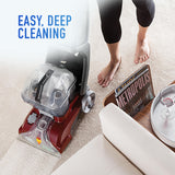 Hoover Power Scrub Deluxe Carpet Cleaner Machine, Upright Shampooer, FH50150, Red Hoover