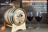 Personalized 1 Gallon Oak Wine Barrel with Stand, Bung, and Spigot (5 liter) | Age Cocktails, Wine, Mead and More! | Custom Engraved Vineyard Bistro THOUSAND OAKS BARREL