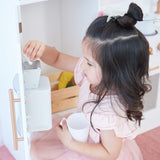 Teamson Kids Little Chef Paris Modular Contemporary Interactive Wooden Play Kitchen with Refrigerator, Oven, Sink, and Storage Space for Easy Clean Up, White with Rose Gold Finishes Teamson Kids