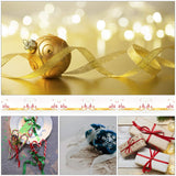 DECYOOL 4 Rolls 100 Yards Christmas Ribbons Metallic Glitter Fabric Holiday Festival Satin Ribbons 10mm Wide for Gift Wrapping Decoration DECYOOL