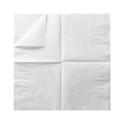 100 Pack Cocktail Napkin 2-Ply Dessert Napkins Folded 5 x 5 Inches Disposable Napkins for Dinner Wedding Birthday Baby Shower Party Bridal Anniversary Reception Event (100, White)