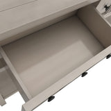 HABITRIO Antique Entry Console Table with Storage Drawers, 60" Long Sofa Table with Two Different Size Drawers and Bottom Shelf for Storage, Living Room Narrow Sofa Entry Table, Entryway (Gray Wash) HABITRIO