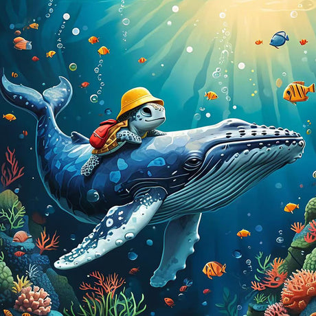 hill froeistung Sea Turtle Diamond Art Painting Kits for Adults,Whale Diamond Art for Beginners, 5D DIY Full Drill Round Gem Art Craft Home Wall Decor Gift 12x12 inch hill froeistung