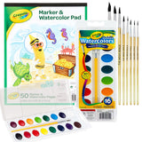 Watercolor Paint Set for Kids 16 Vivid Watercolor Paint Mixing Palette, Paper Pad and 8 Brushes, Water Color Painting Kids and Adult Beginner Supplies The Mega Deals