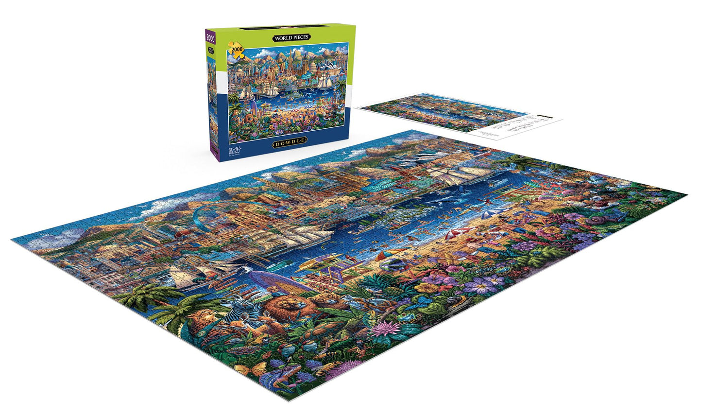 Buffalo Games - Eric Dowdle - Dowdle World Pieces - 2000 Piece Jigsaw Puzzle for Adults Challenging Puzzle Perfect for Game Nights - Finished Size is 38.50 x 26.50