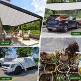 BXAEYIPOR 80% Shade Cloth-Silver Shade Cloth for Garden Lawn Pergola Greenhouse,Chicken Coop,Kennels,Shade Cloth with Grommets,Simple Hanging Shade Covers BXAEYIPOR