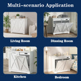 TOLEAD Tilt Out Trash Can Cabinet, 10 Gallon Kitchen Trash Cabinet Hidden Trash Can with Deodorizing & Negative Ion Pet Proof for Kitchen,Dining Room, Living Room,Double White TOLEAD