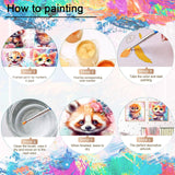 bleihum 4 Pack Paint by Numbers Kit for Kids Ages 4-8-12, Animal Paint by Number for Kids, DIY Acrylic Oil Painting Kit for Home Wall Decor(Frameless,8X8inch) bleihum