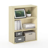 Furinno PASIR Book Shelf, 3-Tier Bookshelf, Bookcase, 9.7" x 23.7" x 31.5", for Living Room, Bedroom, Home Office, Steam Beech Furinno