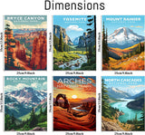 AOSGEDY 6 Pack Paint by Numbers Kit for Adults Beginner, National Park Adult Paint by Number Kits on Canvas Without Frame, DIY Landscape Painting with Numbers Craft for Home Decor 10x14 Inch AOSGEDY