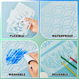 Thyle 20 Pcs Welcome Stencils for Painting on Wood 11.81 x 5.91'' Large Welcome Letters Stencils Half Round Stencils for Wood Sign Plastic Word Farmhouse Stencils for Canvas Wall Porch Door (Classic) Thyle