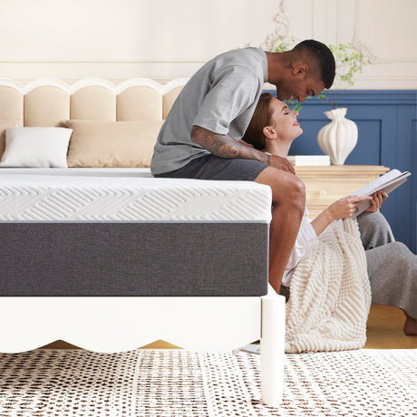 Twolike Queen Mattress 10 inch No Fiberglass Gel Memory Foam Queen Size Mattress in a Box of Foams and Fabric for Cooling Pressure Relief Sleep, 80" X 60" X 10", Medium, Firm Twolike