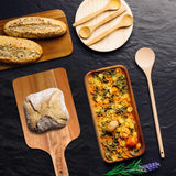 18 Pcs Acacia Wood Cutting Board Bulk Wood Cutting Board with Handle Kitchen Tray Charcuterie Boards for Pizza, Bread, Cheese, Fruit, Vegetables (12 x 6 Inch) Olutacot