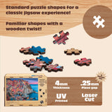 Buffalo Games - Cinque Terre Wood Puzzle - Standard Cut Jigsaw Pieces - 500 Piece Jigsaw Puzzle - Ages 14 and Up Buffalo Games