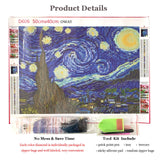 OWAY Full Drill 5D Diamond Painting 20X16 inch, Paint by Number Kits Starry Night Diamond Painting Kits for Home Wall Decor OWAY