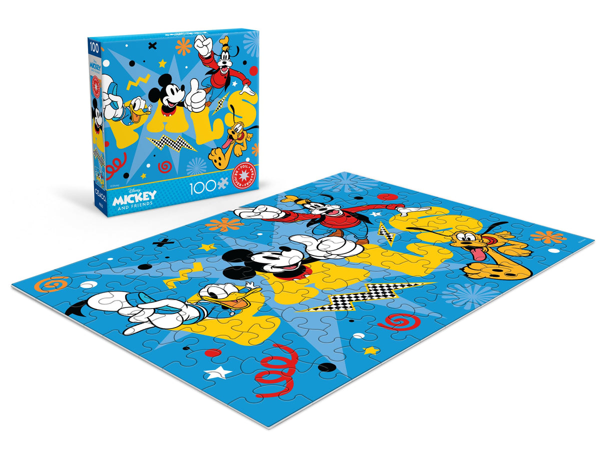 Ceaco - Disney - Mickey and Friends - Mickey and Pals - Foil Puzzle -100 Piece Jigsaw Puzzle Ceaco