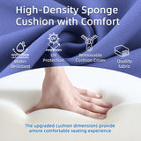 Xmkmvk 5 Piece Patio Furniture Set with 50000 BTU Propane Fire Pit Table, All-Weather Outdoor Conversation Set with 2 Swivel Chairs, Sofa and Thick Cushions for Garden, Porch, Lawn, Blue Xmkmvk