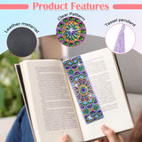 LINGFANG 8 Pcs Diamond Painting Bookmark, Leather DIY Book Makers for Adults Book Lovers, Diamond Art Beginners, Small Diamond Art Kits, Paint by Art Crafts Supplies Gift for Girls (Mandala) LINGFANG
