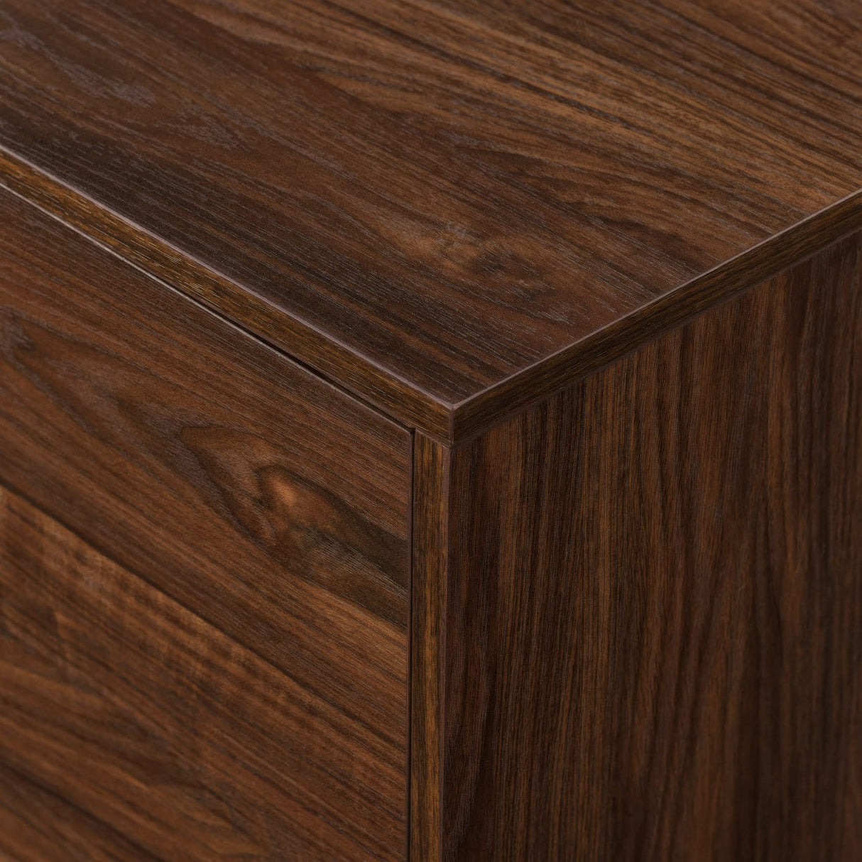 Walker Edison Nora Modern Minimal Open-Shelf Stand for TVs up to 80 Inches, 70 Inch, Dark Walnut Walker Edison