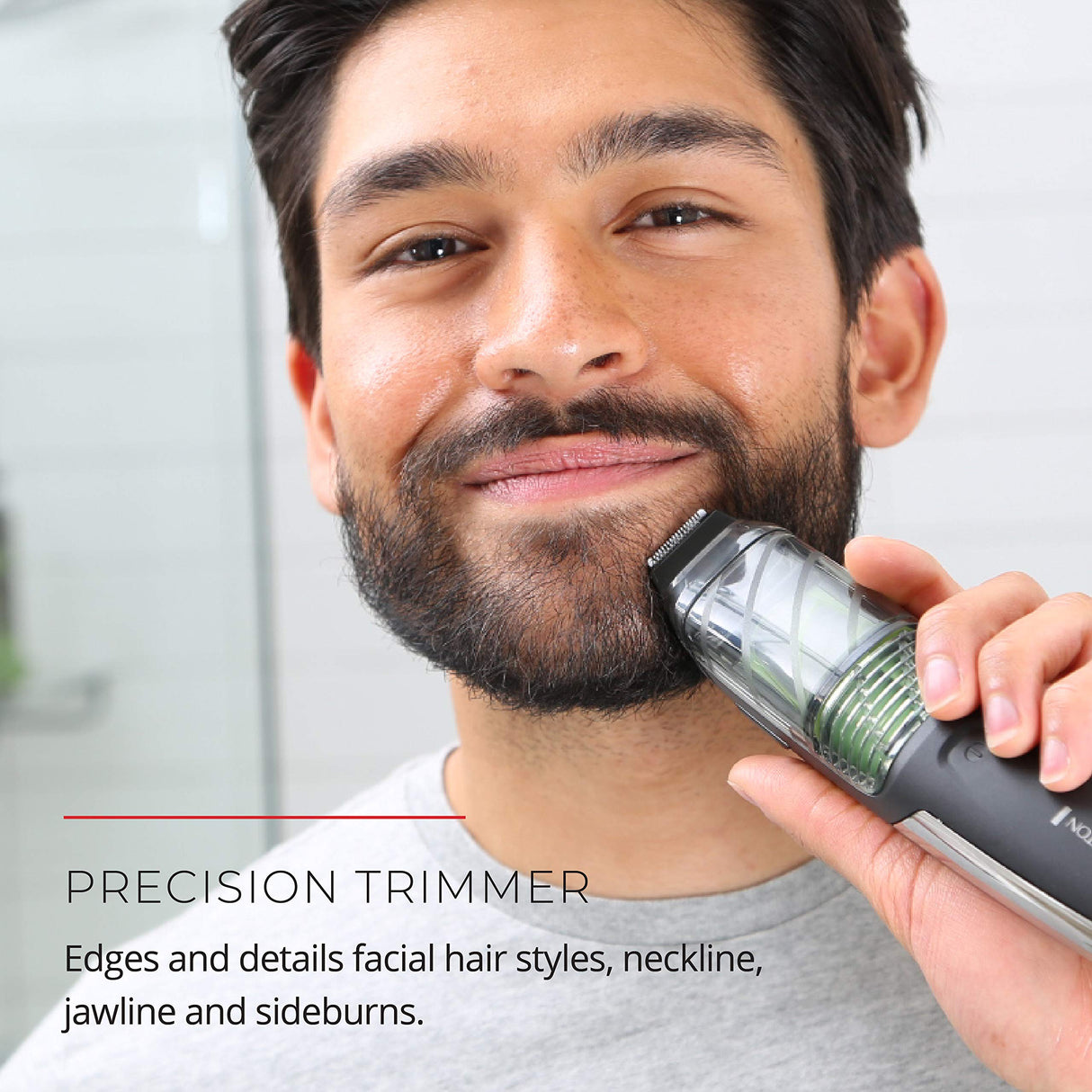 Remington Vacuum Beard Trimmer,13 Length and Style Settings with Adjustable Length Comb (2-18mm),Vacuum Trimmer for Beard, Mustache, and Stubble, Rechargeable Lithium Power, Washable, Removable Blades Remington