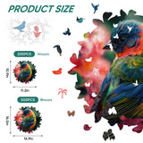 Wooden Puzzles for Adults, Finch Bird Wooden Jigsaw Puzzles 200pcs, Medium, Unique Shape Animal Adult Puzzles, Irregular Wood Puzzles Creative Gift for Adults and Kids Family Game(10.9 x 11.2 in) Qiuenisray