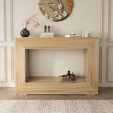 ROOMTEC 47" Farmhouse Console Table, Narrow Entryway Console Table, Sofa Tables with Storage, Industrial Hallway Accent Tables for Living Room, Entrance, Foyer (Oak Color) ROOMTEC