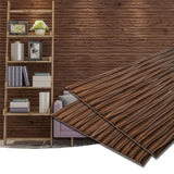 Art3d Walnut Large PVC 3D Wall Panels for Interior Wall Décor, Drop Ceiling Tile 2x4, 3D Textured Wavy Wall Panels Decorative, Pack of 6 Tiles(47.2"×23.6") Art3d