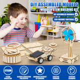8 in1 STEM Science Kit for Kids Age 8-14, Wooden Physics Experiments & Solar Engineering Kits, Build Solar Car, Anti-Gravity Device, Telescope, Periscope & Dinosaur Claw, Gifts for Boys Girls LUCKY GUESS