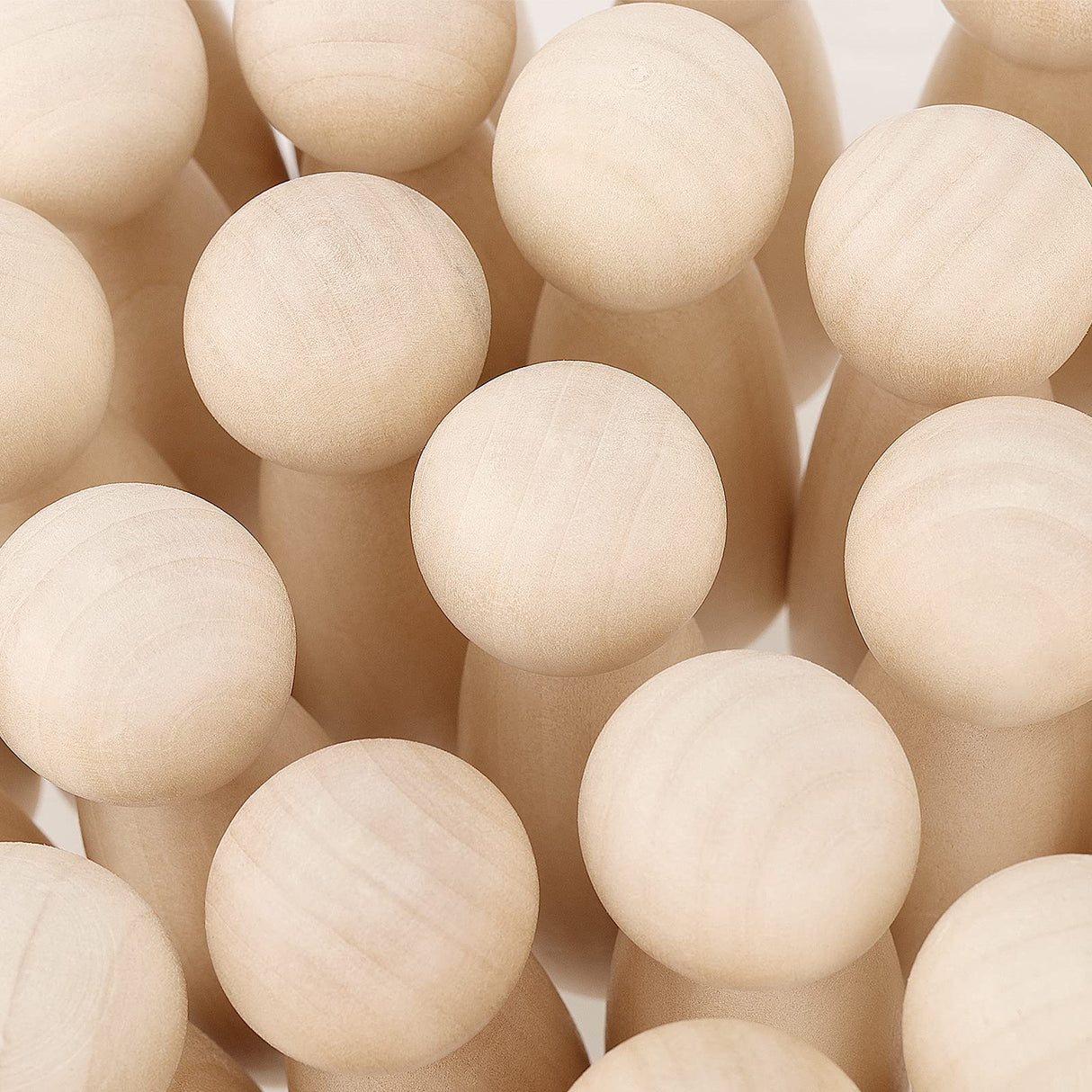 HEIHAK 30 PCS 3-1/2 Inch Unfinished Wood Peg Dolls, Unfinished Angel Girl Peg Dolls, Natural Wooden Figures for DIY Painting, Decoration, Craft Art Projects HEIHAK