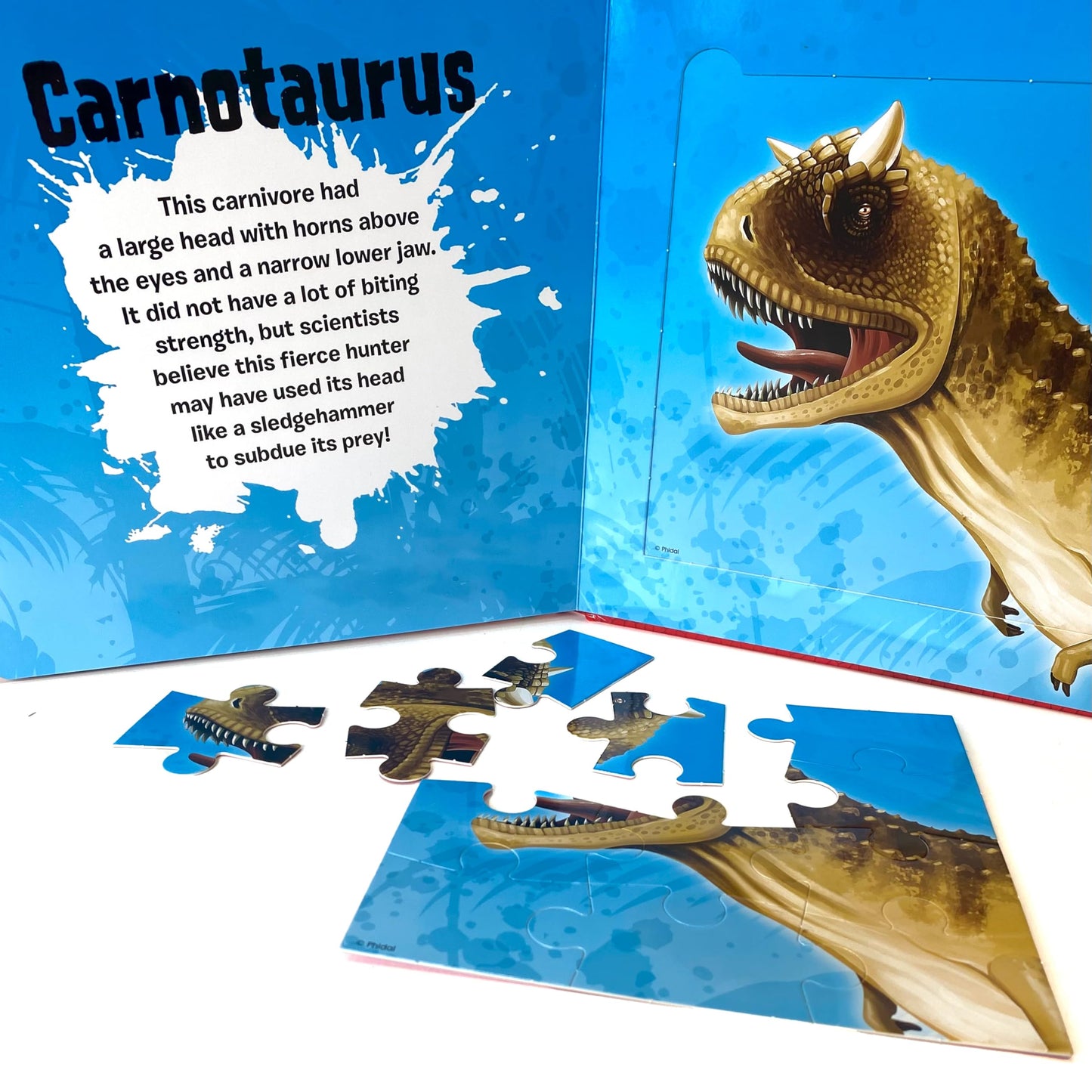 Phidal Dinosaurs My First Puzzle Book - Jigsaw Puzzles for kids, 10-page board book, 5 puzzles to enjoy