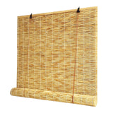Roll Up Bamboo Shades Blinds for Patio ★Custom Size★Retro Reed Blinds Outdoor Roll Up Shades for Porch Sun Shade Reed Curtains Window Shades for Home Bamboo Roman Shades Privacy YNLeMM