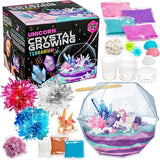 Original Stationery 18-Pieces Unicorn Crystal Growing Kit for Kids 7 and Up, Easy-to-Follow Manual, Grow 3 Crystals and Make a Scene with Unicorn Craft Original Stationery