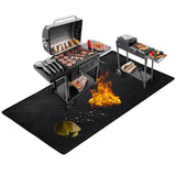 Large 76x51 inches Under Grill Mat for Outdoor Grill,Double-Sided Fireproof Grill Pad for Fire Pit,Indoor Fireplace Mat Fire Pit Mat,Oil-Proof Waterproof BBQ Protector for Deck and Patio Fondpen